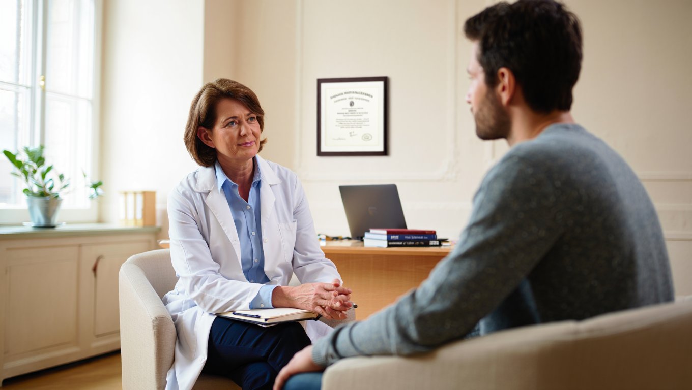 Пациент на приёме у врача