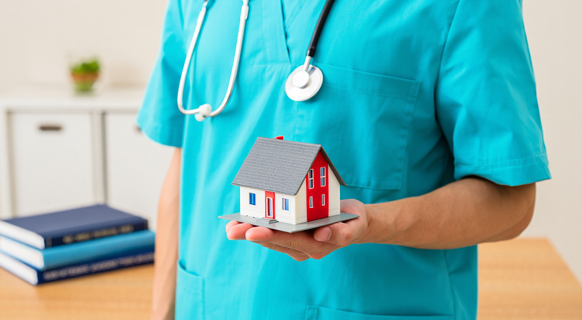 Доктор в бирюзовом халате